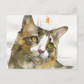 Aquarell-Katze Postkarte (Vorderseite)