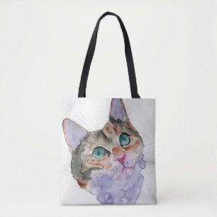 Aquarell-Katze Tasche