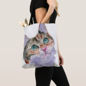 Aquarell-Katze Tasche (Von Nahem)