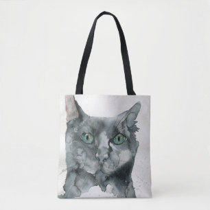 Aquarell-Katze Tasche