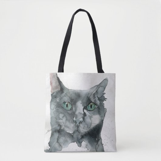 Aquarell-Katze Tasche (Vorderseite)