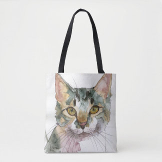 Aquarell-Katze Tasche