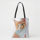 Aquarell-Katze Tasche (Vorderseite)