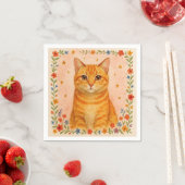 Aquarell-Katzen-Servietten. Serviette (Beispiel)