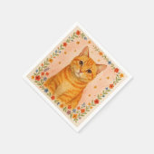 Aquarell-Katzen-Servietten. Serviette (Ecke)
