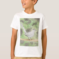 Aquarell-Katzenvogel-Singvogel-Vogel-Kunst