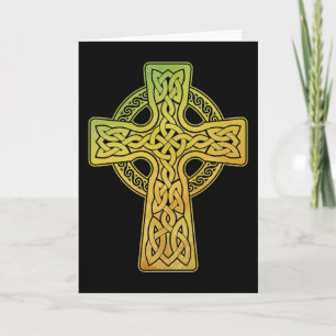 Aquarell-Keltisches Kreuz Karte