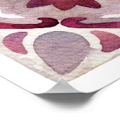 Aquarell Keramik Fliesen Sammlung. Quadratischer V Poster (Ecke)