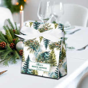 Aquarell-Kiefer-Muster Winter-Brautparty Geschenkschachtel