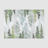 Aquarell-Kiefernwald Seidenpapier (Vorderseite)