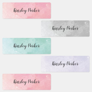 Aquarell-Kinder wasserfeste Namen Etiketten