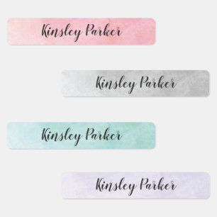 Aquarell-Kinder wasserfeste Namen Etiketten