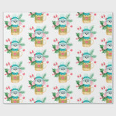 Aquarell Kinder Weihnachtsmäuse Tierart Geschenkpapier (Flach)