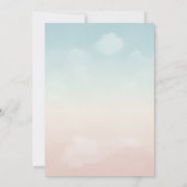 Aquarell Kinderdusche Einladung mit Balloons (Rückseite)