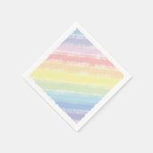 Aquarell Kinderdusche Pastel Rainbow Serviette (Ecke)