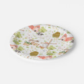 Aquarell Kinderzimmer Landtiere Pappteller (Schrägansicht)