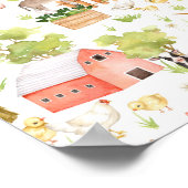 Aquarell Kinderzimmer Landtiere Poster (Ecke)