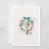 Aquarell Kinderzimmer Teddybär Babydusche Einladung (Rückseite)