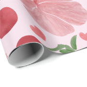 Aquarell-Kirsch-Blumenmuster, Süße Kirschen  Geschenkpapier (Rolleneckpunkt)