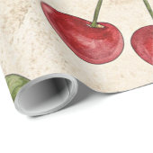 Aquarell-Kirsch-Geschenkpapier Geschenkpapier (Rolleneckpunkt)