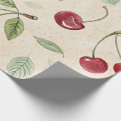 Aquarell-Kirsch-Geschenkpapier Geschenkpapier (Ecke)