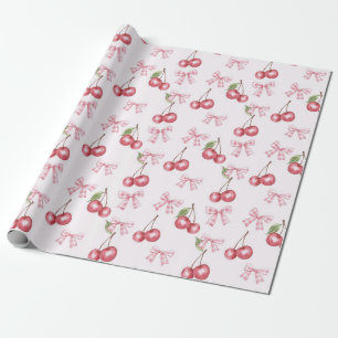 Aquarell-Kirsch-Verpackungspapier Kirsch-Geschenkv Geschenkpapier