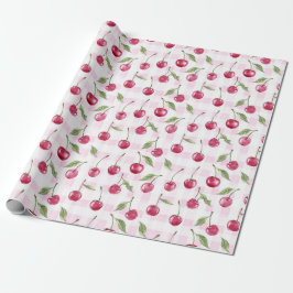 Aquarell-Kirsch-Verpackungspapier Kirsch-Geschenkv Geschenkpapier