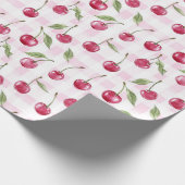 Aquarell-Kirsch-Verpackungspapier Kirsch-Geschenkv Geschenkpapier (Ecke)