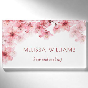 Aquarell Kirschblüten Rosa Floral Namenschild