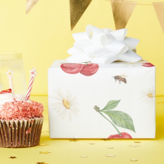 Aquarell-Kirschmuster-Wrap-Papier Geschenkpapier (Geburtstagsparty)