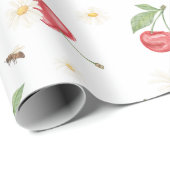 Aquarell-Kirschmuster-Wrap-Papier Geschenkpapier (Rolleneckpunkt)