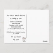 Aquarell Kitten Veterinärklinik Postkarte (Rückseite)