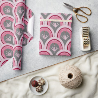 Aquarell Klassisch Rosa Handgezeichnet Geschenkpapier