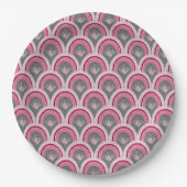 Aquarell Klassisch Rosa Handgezeichnet Pappteller (Vorderseite)