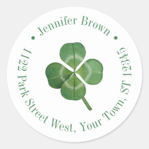 Aquarell-Kleeblatt St. Patricks Day Brautparty Runder Aufkleber