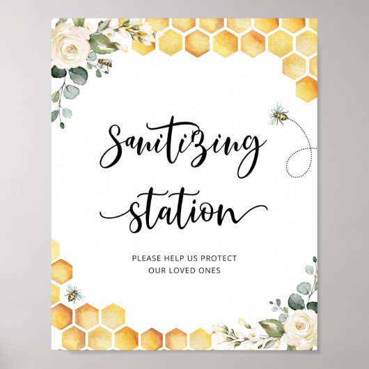 Aquarell Kleine Biene Sanierungsstation Poster (Vorne)