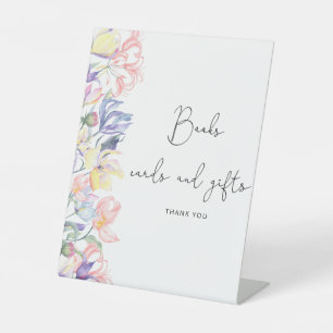 Aquarell kleine Blume Bücher und Geschenke Sockelschild