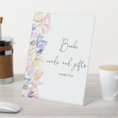 Aquarell kleine Blume Bücher und Geschenke Sockelschild (In SItu)