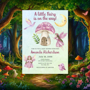 Aquarell Kleine Fee Whimsical Baby Shower Einladung