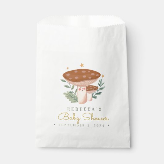 Aquarell Kleine rote Pilze bevorzugen Tasche Geschenktütchen (Vorderseite)