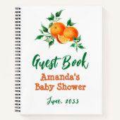 Aquarell Kleine Süsse Orange Baby Duschgel Notizblock (Vorderseite)