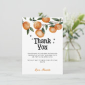 Aquarell Kleiner Schatz Orange Zitrone Danke (Stehend Vorderseite)