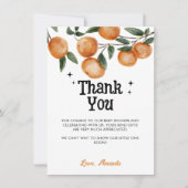 Aquarell Kleiner Schatz Orange Zitrone Danke (Vorderseite)