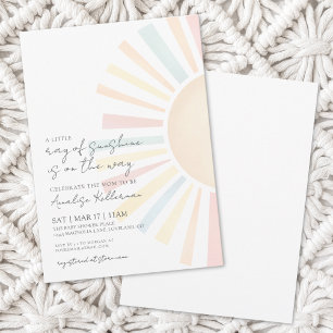 Aquarell Kleiner Sonnenschein Baby Shower Einladung