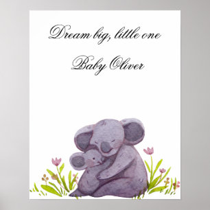 Aquarell Koala-Familie-Nursery-Plakat Sofort-Downl Poster