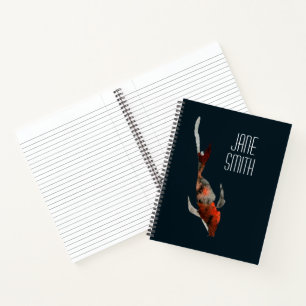 Aquarell-Koi-Fisch-Illustration Notizblock