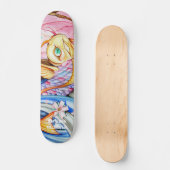 Aquarell Koi Fisch-Skateboard Skateboard (Vorderseite)