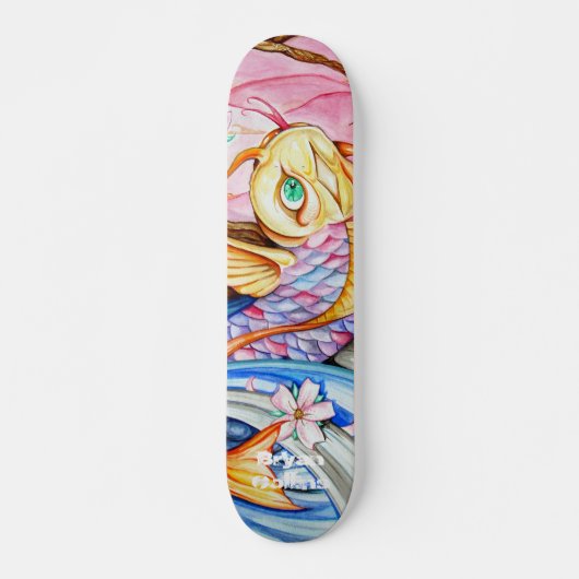 Aquarell Koi Fisch-Skateboard Skateboard (Vorne)