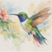 Aquarell Kolibri Aufkleber (Vorderseite)