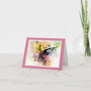 Aquarell Kolibri Danksagungskarte Dankeskarte
